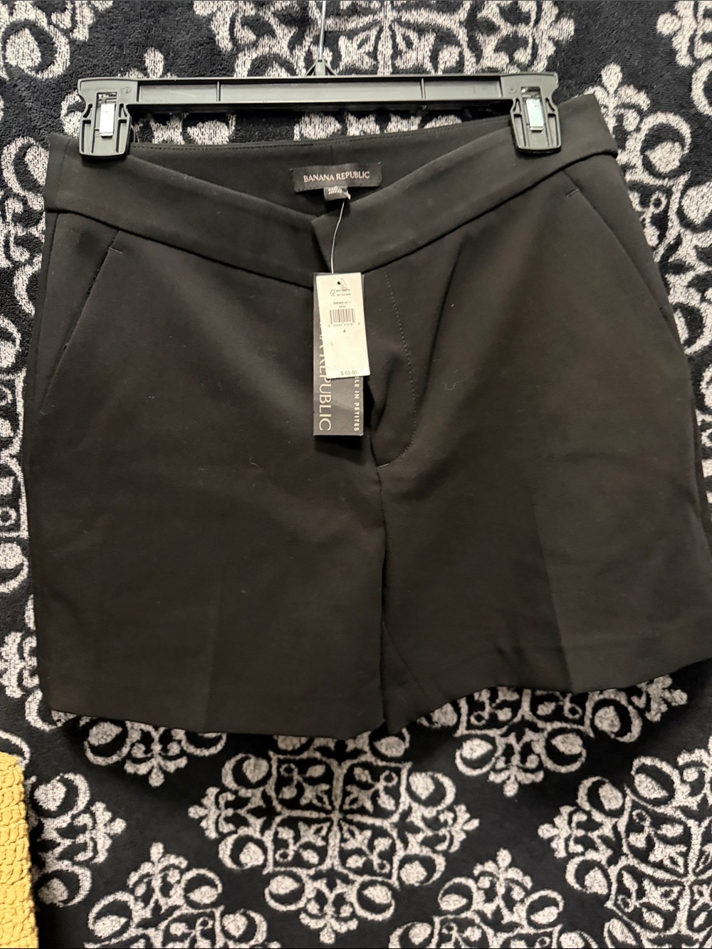 Banana Republic Black Tailored Bermuda Shorts